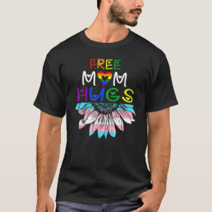 Camiseta Flor De Girassol Bonito Mãe Abraça Arco-Íris Lgbtq