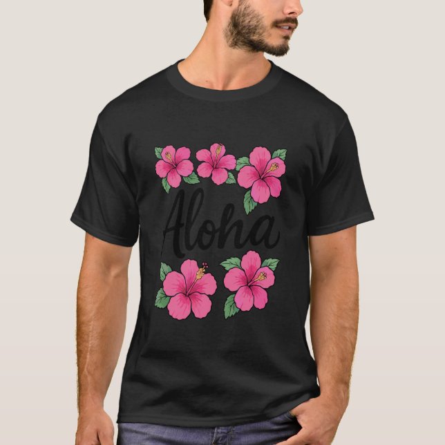 Camiseta Flor de Hibisco Aloha (Frente)