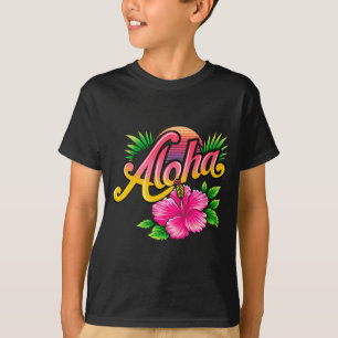 Camiseta Flor de Hibisco Aloha - Essência Floral Havaiana