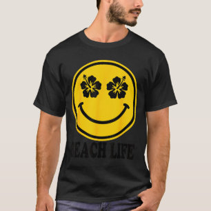 Camiseta Flor de hibisco sorriso praia vida havaí verão