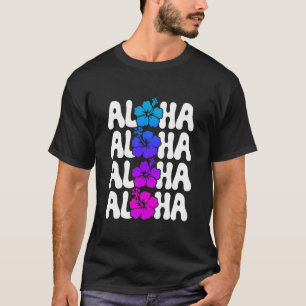 Camiseta Flor de Hibisco Tropical do Havaí Aloha