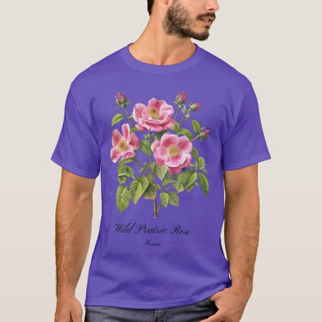 Camiseta Flor de IowaRose do Prado Selvagem (Frente)