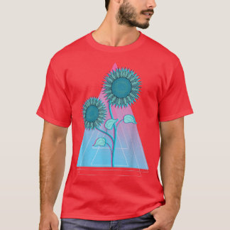 Camiseta Flor de Jardim Amarelo Onda Floral Vaporwave Su