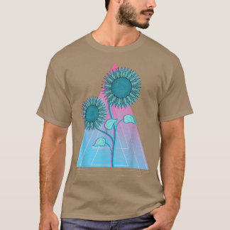 Camiseta Flor de Jardim Amarelo Onda Floral Vaporwave Su