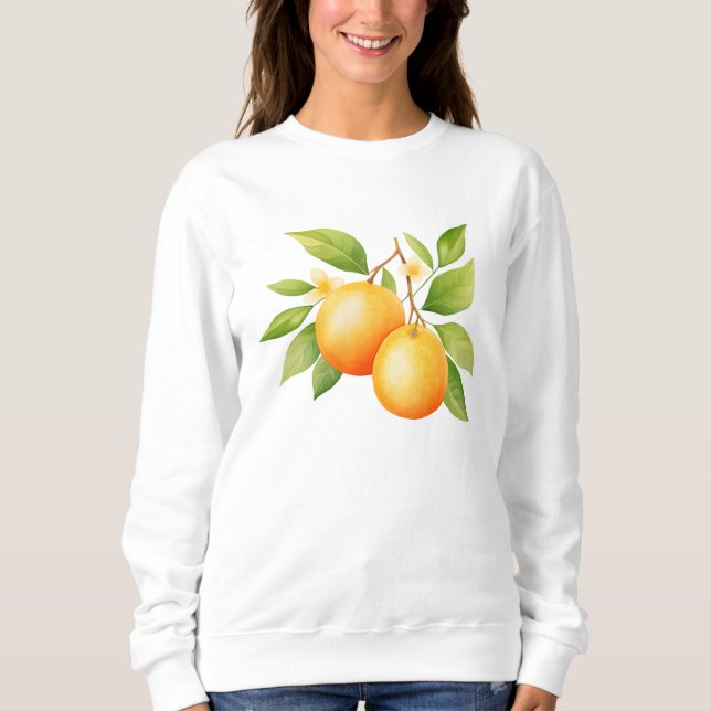 Camiseta Flor de Laranja Aquarela (Frente)