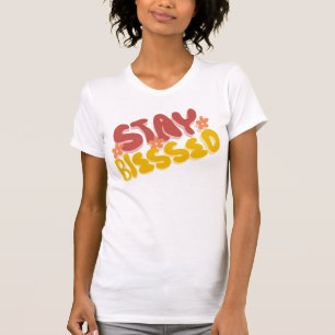 Camiseta Flor de Letreiro Mão Groovy Abençoada