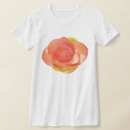 Camiseta Flor de Lírio de Água Pêssego Realista