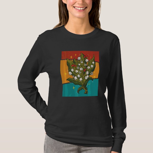 Camiseta Flor de Lírio Vintage (Frente)