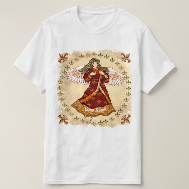 Camiseta Flor de lis anjo  (Frente do Design)