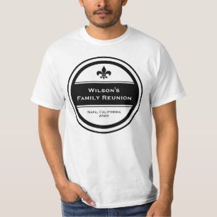 Camiseta flor de lis customizável da reunião de família