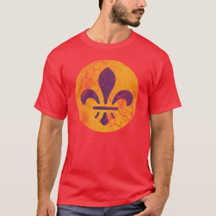 Camiseta Flor de lis patriótica retro da bandeira de St