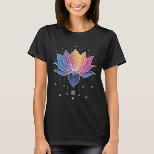 Camiseta Flor de Lótus Arco-íris Boêmio Flor de Lótus de Yo