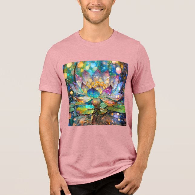 Camiseta Flor de Lótus Iluminada em Flor (Frente)