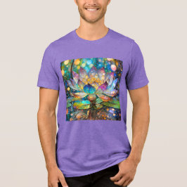 Camiseta Flor de Lótus Iluminada em Flor