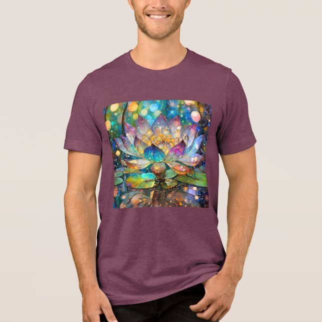 Camiseta Flor de Lótus Iluminada em Flor (Frente)