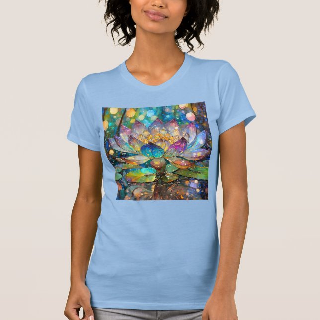 Camiseta Flor de Lótus Iluminada em Flor (Frente)