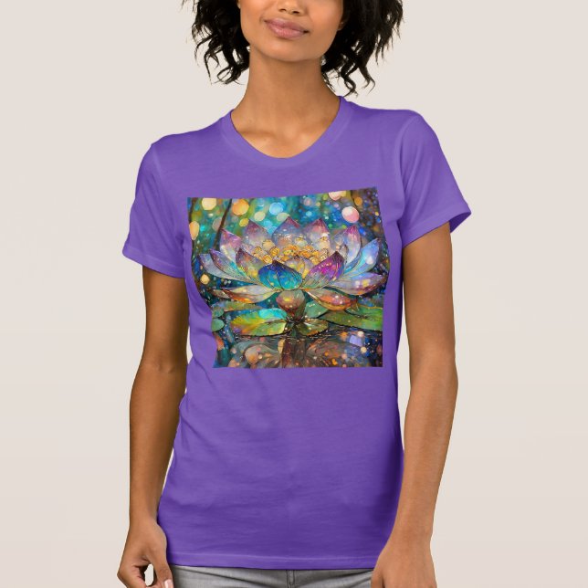 Camiseta Flor de Lótus Iluminada em Flor (Frente)