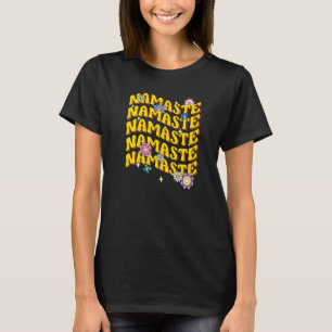Camiseta Flor de Lótus Namaste Yoga Retro Meditação 1