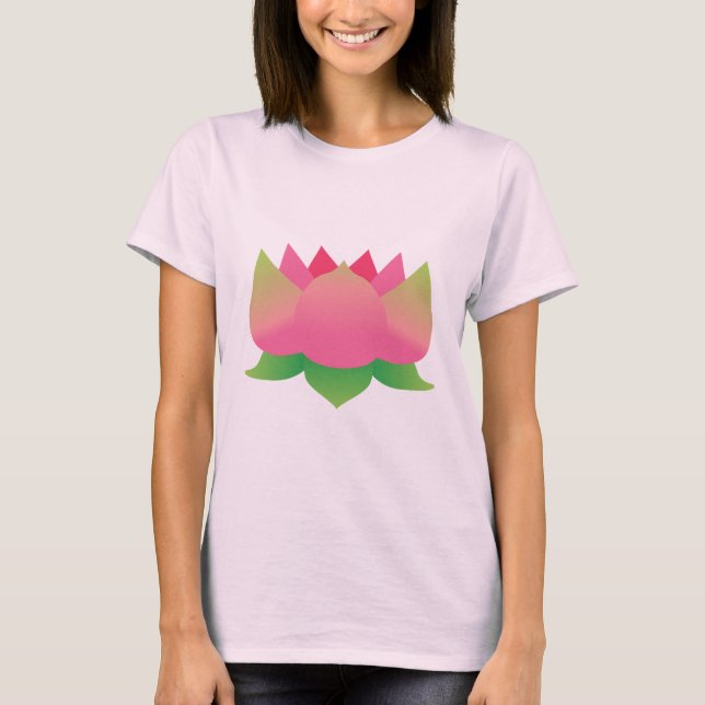 Camiseta Flor de Lotus Rosa (Frente)