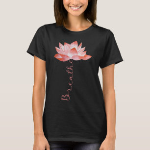 Camiseta Flor de Lótus Rosa Yoga Respirar Meditação Amante 