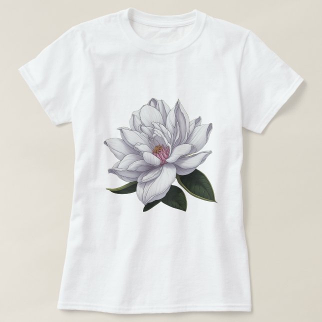 Camiseta Flor de Magnolias Doce (Frente do Design)