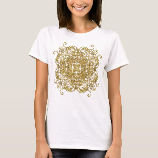 Camiseta Flor de mandala de ouro espumante