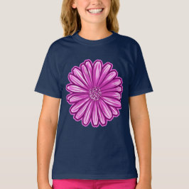 Camiseta Flor de Margarida Africana, Ilustração Realista