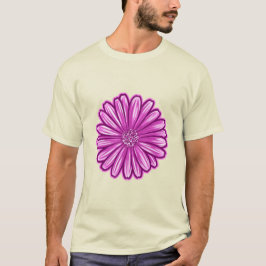 Camiseta Flor de Margarida Africana, Ilustração Realista