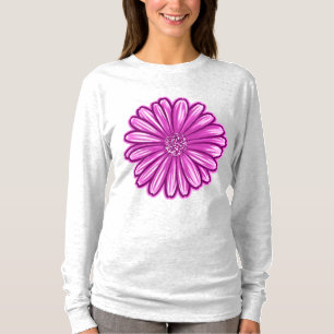 Camiseta Flor de Margarida Africana, Ilustração Realista