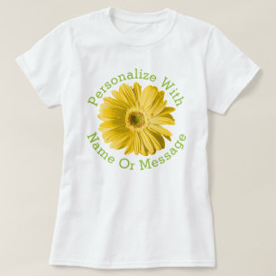 Camiseta Flor de margarida amarela