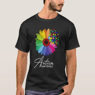 Camiseta Flor de Margarida de Conscientização do Autismo pa