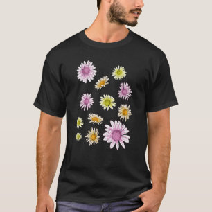 Camiseta Flor de Margarida Floresce Jardim Botânico Planta 