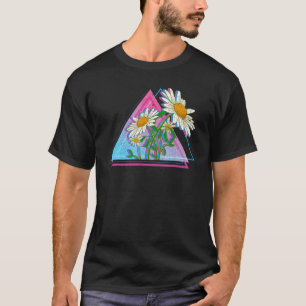 Camiseta Flor de Margarida Jardineira Vaporwave Botânico do