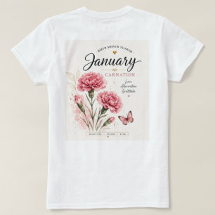 Camiseta Flor de Nascimento de Janeiro Cravo Flora Feminina