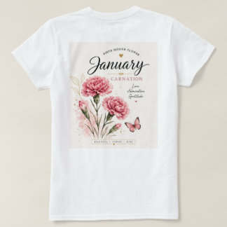 Camiseta Flor de Nascimento de Janeiro Cravo Flora Feminina