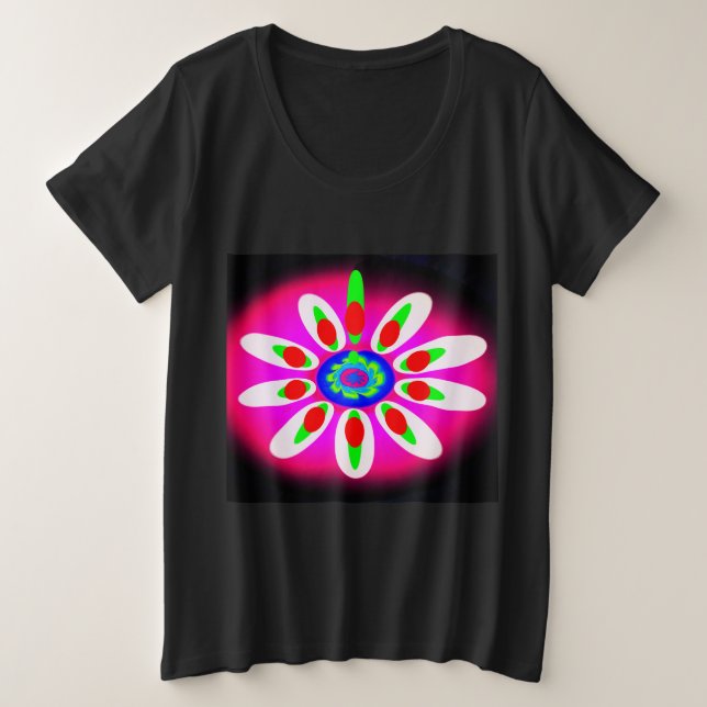 Camiseta Flor de Natal floral trendy (Frente do Design)