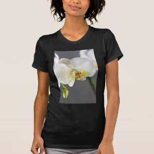 Camiseta Flor de Orquídea Branca