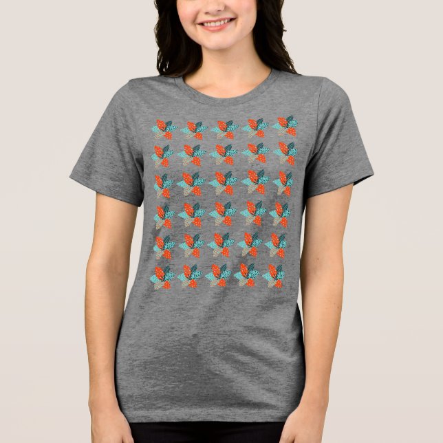 Camiseta Flor de Patchwork (Frente)