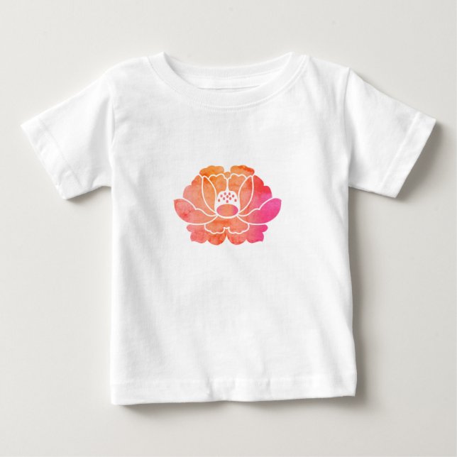 Camiseta flor de peônia (Frente)