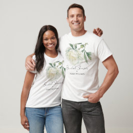 Camiseta Flor de Peônia em Aquarela | Chá de Noiva