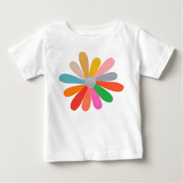 Camiseta Flor de Pétala Colorida