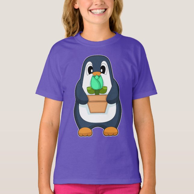 Camiseta Flor de pinguim (Frente)