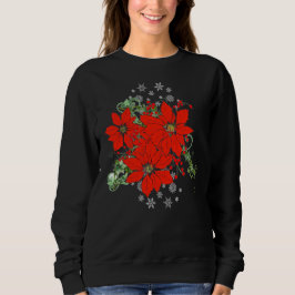 Camiseta Flor de Poinsettia Vermelha de Natal
