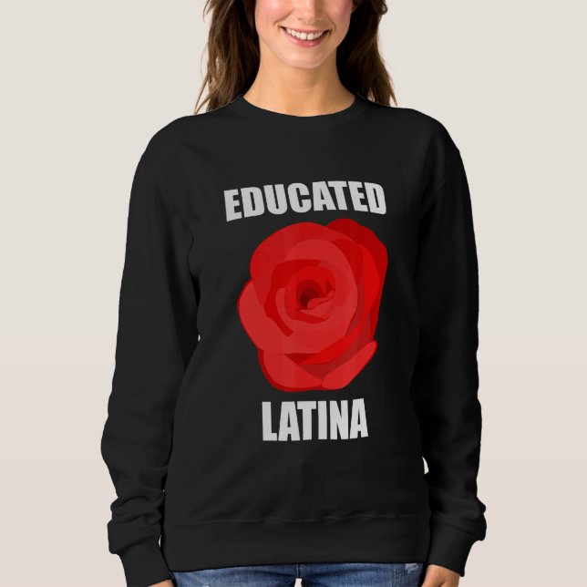 Camiseta Flor De Rosa Latina Educada Para Mulheres (Frente)