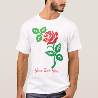 Camiseta Flor de Rosa Romântica – Obra de Arte Floral Atemp