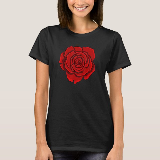 Camiseta Flor de Rosas vermelhas Bonitas (Frente)