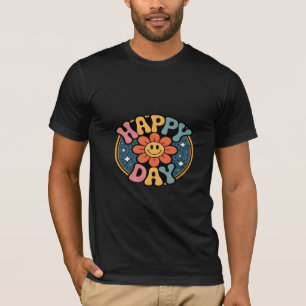 Camiseta Flor de Rosto Sorridente Dia Feliz