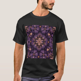 Camiseta Flor de Steampunk Roxa