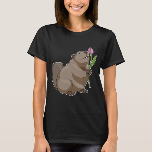 Camiseta Flor de Tulipas do Beaver (Frente)