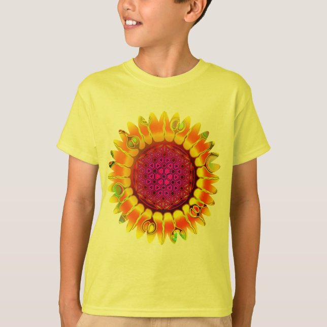 Camiseta Flor De Vida - Flor Geométrico 4 (Frente)
